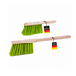 Hand brush hand broom plastic bristles neon green 28cm and 43cm length