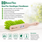 Hand brush hand broom plastic bristles neon green 28cm and 43cm length