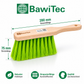 Hand brush hand broom plastic bristles neon green 28cm and 43cm length