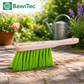 Hand brush hand broom plastic bristles neon green 28cm and 43cm length
