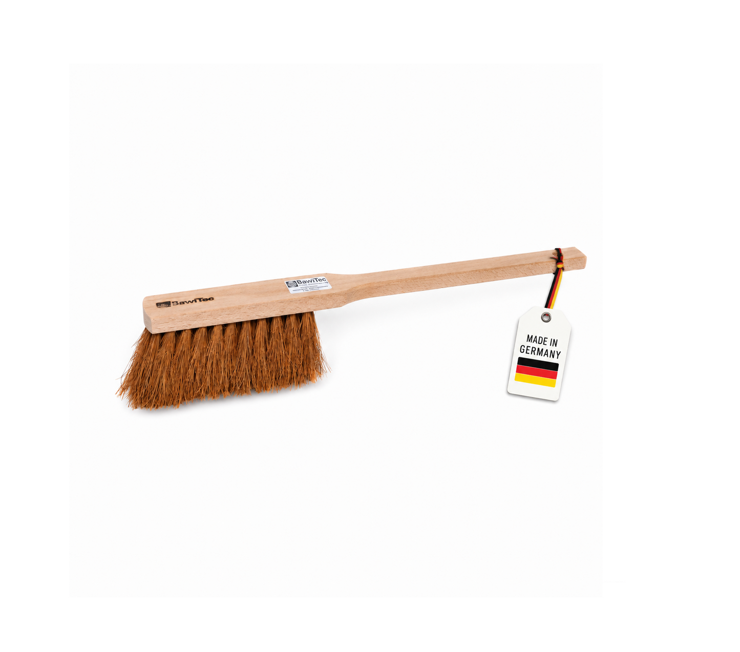 Qualitäts Handfeger mit Langstiel 43cm Lang Kokos-Naturfaser-Borsten Industriehandfeger