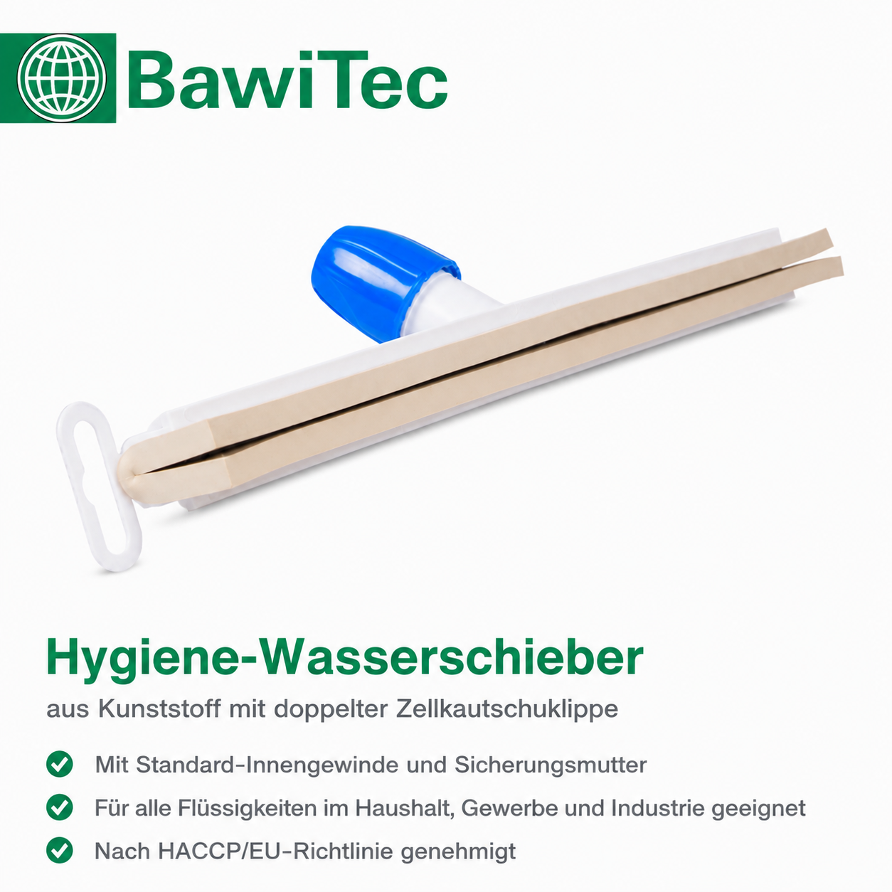 Hygiene-Wasserschieber Kunststoff Wasserabzieher (Standard) nach HACCP