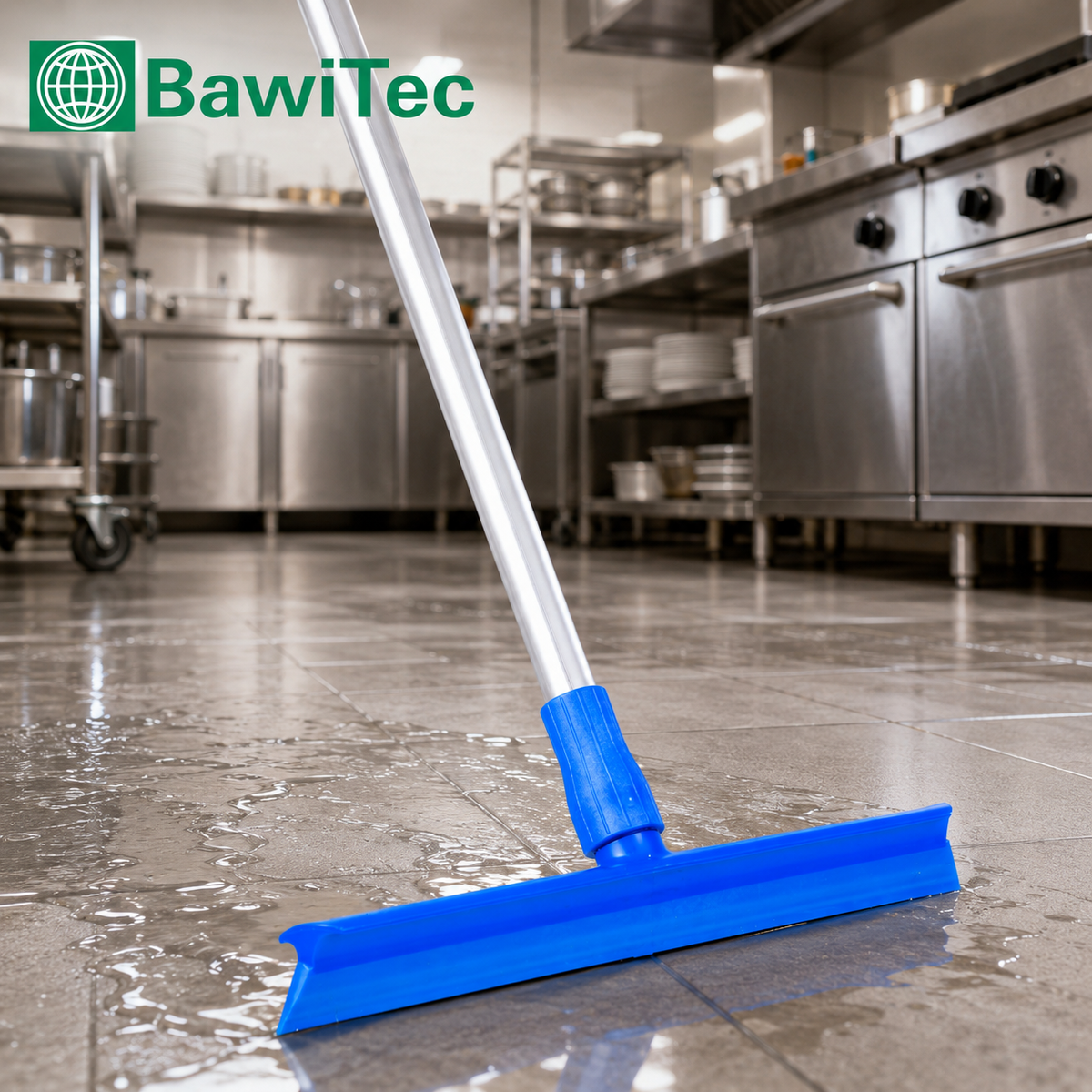 Professional hygiene water squeegee water squeegee (one-piece) with handle aluminum handle according to HACCP white or blue