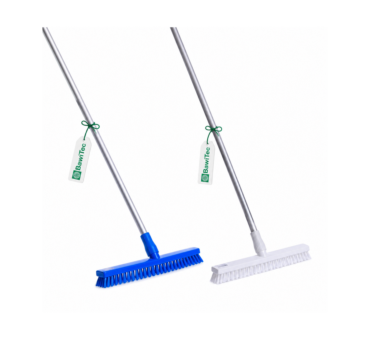 Profi Hygiene Schrubber Wischer weiß blau mit Stiel Aluminiumstiel