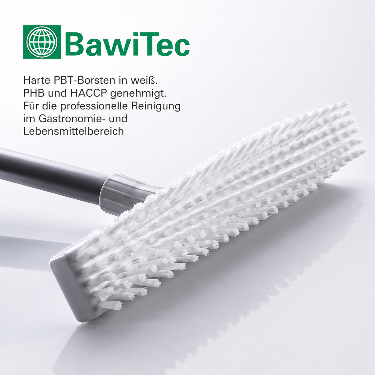 Profi Hygiene Schrubber Wischer weiß blau mit Stiel Aluminiumstiel