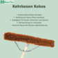 Kehrbesen Kokos-Borsten mit Stielstabilisator und Holzstiel Besenstiel Kokosbesen Naturfaser-Besen stabil
