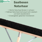 Professioneller Saalbesen Naturhaar/Rosshaar-Borsten mit Stielstabilisator und Holzstiel Stiel Großraumbesen sehr weich Besen