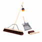 5-teiliges Profi Kehrbesen Set ArengaMix mit Stielstabilisator und passendem Gerätestiel 60cm 80cm 100cm Breit