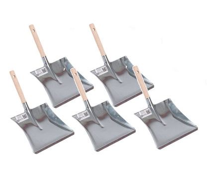 Dustpan standard dustpan galvanized with wooden handle, stable and robust