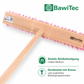 Street broom "Maxus" Elaston plastic bristles red with matching handle wooden handle robust and stable