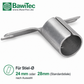 Metallhalter Stielhalter im Set Ø 24mm oder 28mm für Besenstiele Holzstiele Besenstielhalter Metall-Halterung