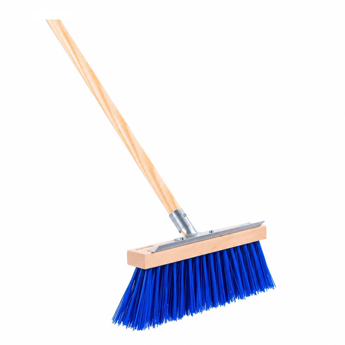 Winterbesen Schneebesen mit Holzstiel extra lange blaue Borsten