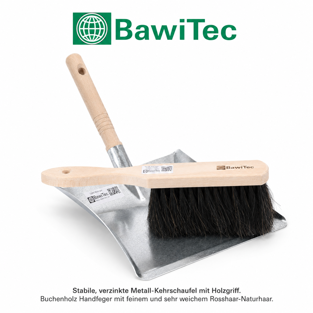 Natural hair broom sweeping set 4 pieces. Sweeping set complete set including handle hand brush and dustpan