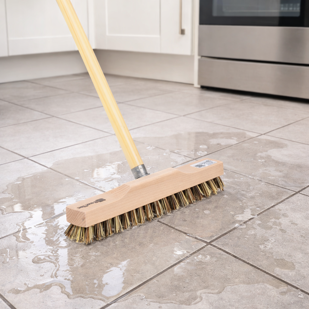 Rheinischer Wischer Schrubber mit passendem Stiel klein und handlich in verschiedenen Varianten