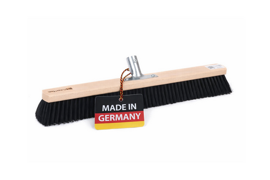 Qualitäts Saalbesen Kunsthaar-Borsten weich mit Metall-Stielhalter Kehrbesen Hallenbesen