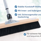 Saalbesen Kunsthaar-Borsten schwarz mit Teleskopstiel stufenlos verstellbar Metallstiel Kehrbesen Besen lang
