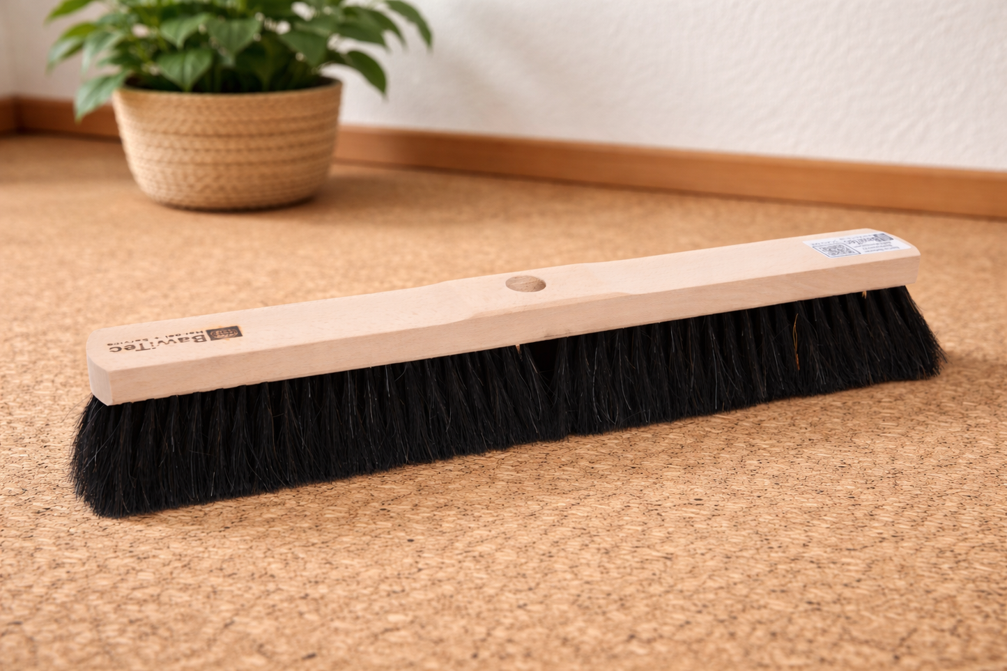 Rosshaarbesen Naturhaar-Borsten sehr weich mit Stielloch für Standard-Stiele Saalbesen ohne Stiel