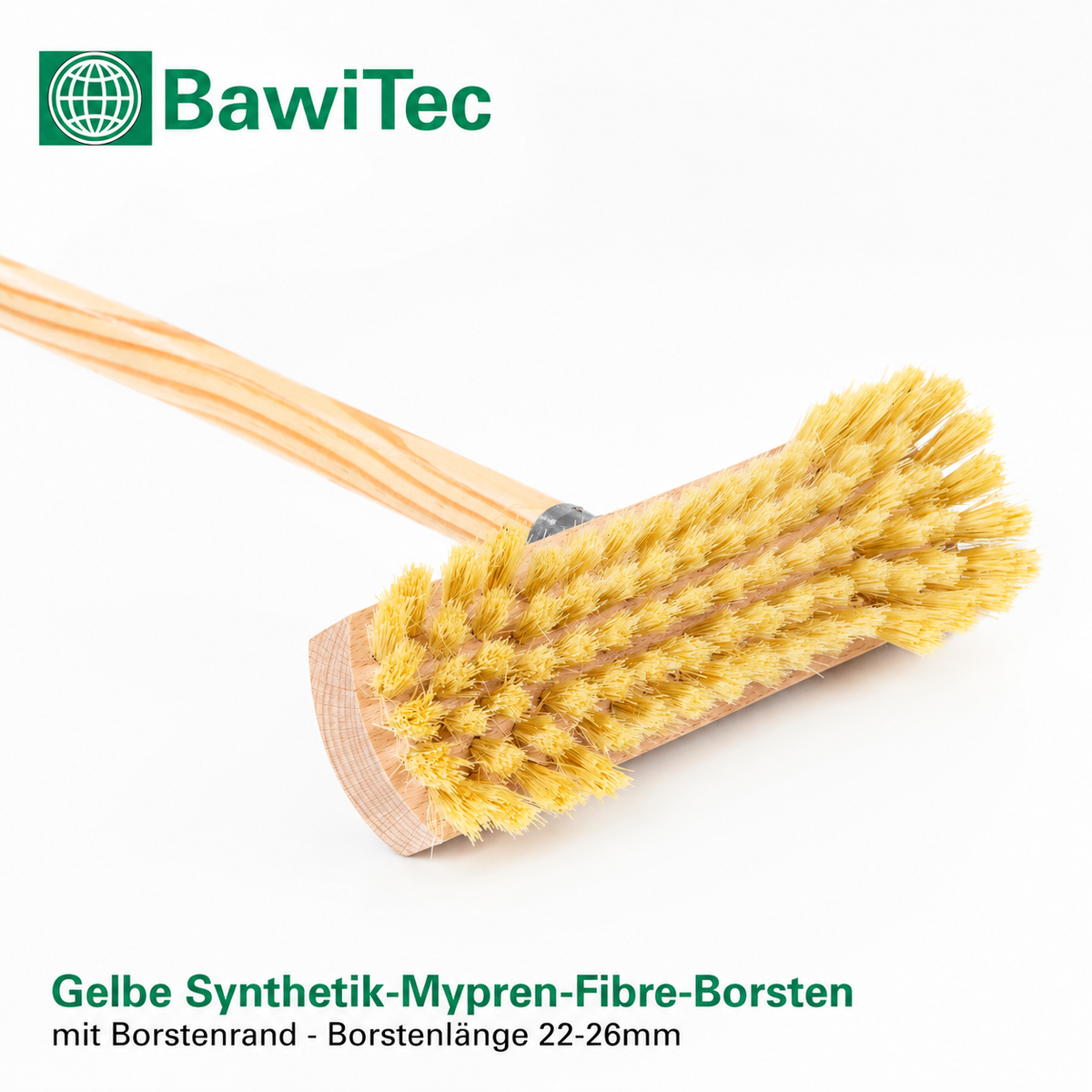 Scrubber with beard 22cm with thread and wooden handle