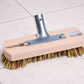 Schrubber 225mm mit harten UnionMix-Borsten, Bart/Borstenrand und Metall-Stielhalter ohne Stiel
