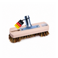 Schrubber 225mm mit harten UnionMix-Borsten, Bart/Borstenrand und Metall-Stielhalter ohne Stiel