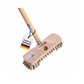 Schrubber mit Bart/Rand 22cm mit Gewinde und Holzstiel harte UnionMix-Borsten