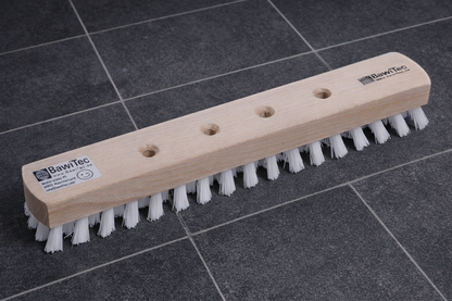 Schrubber Wischer schmale form 4-Loch-Wechselsystem 30cm Breit weiße PPN-Borsten