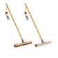Professional large area scrubber 40cm wide with metal holder and wooden handle 140cm long 