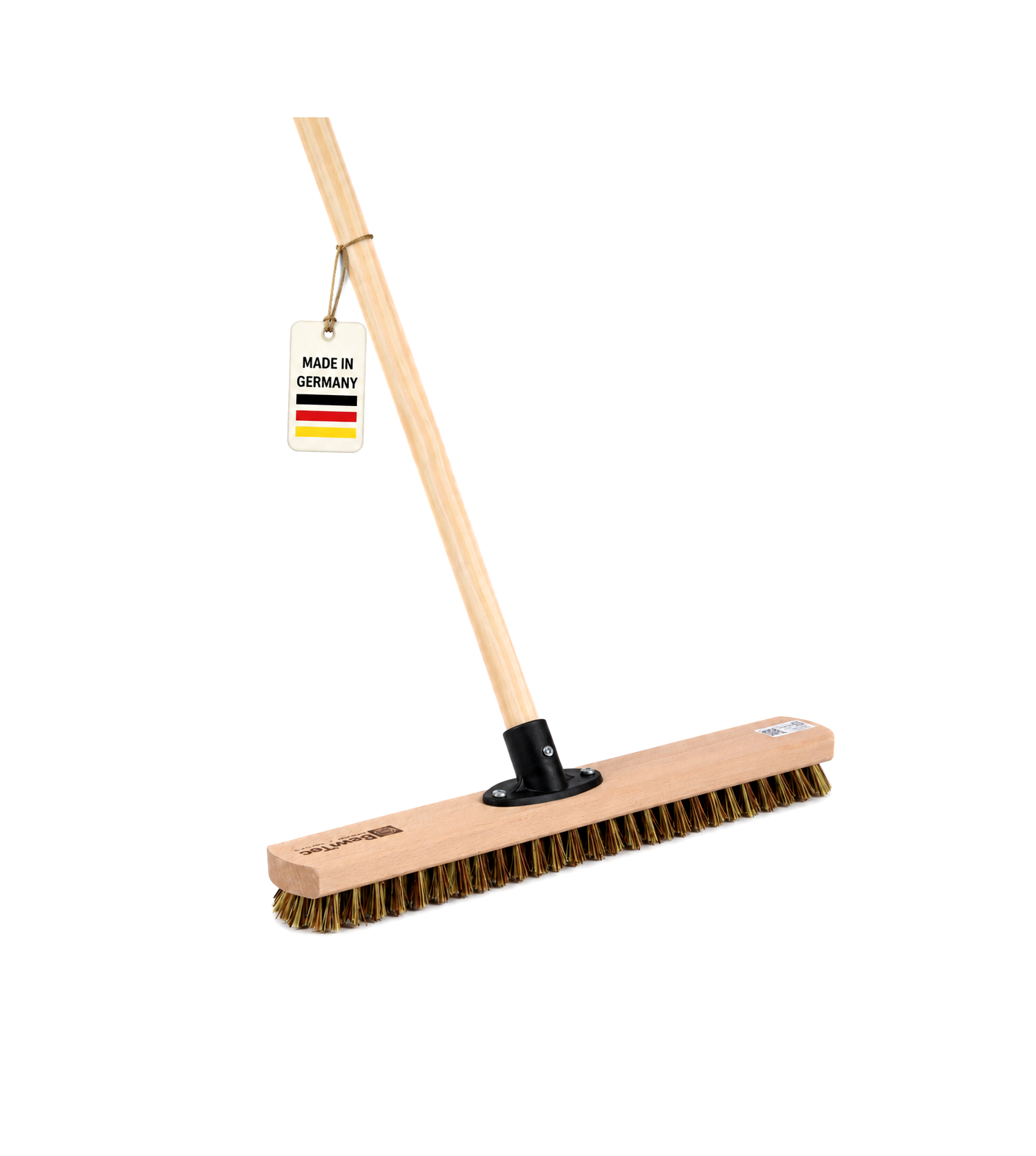 XXL Holz Schrubber 40cm Breit mit Stiel 140cm Lang harte UnionMix Borsten