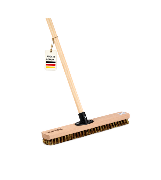 XXL Holz Schrubber 40cm Breit mit Stiel 140cm Lang harte UnionMix Borsten