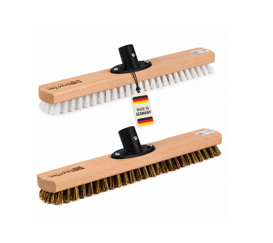 Professional scrubber large-capacity scrubber 40cm with plastic holder screwed without handle wooden scrubber