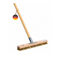 Professional large area scrubber 40cm wide with metal holder and wooden handle 140cm long 