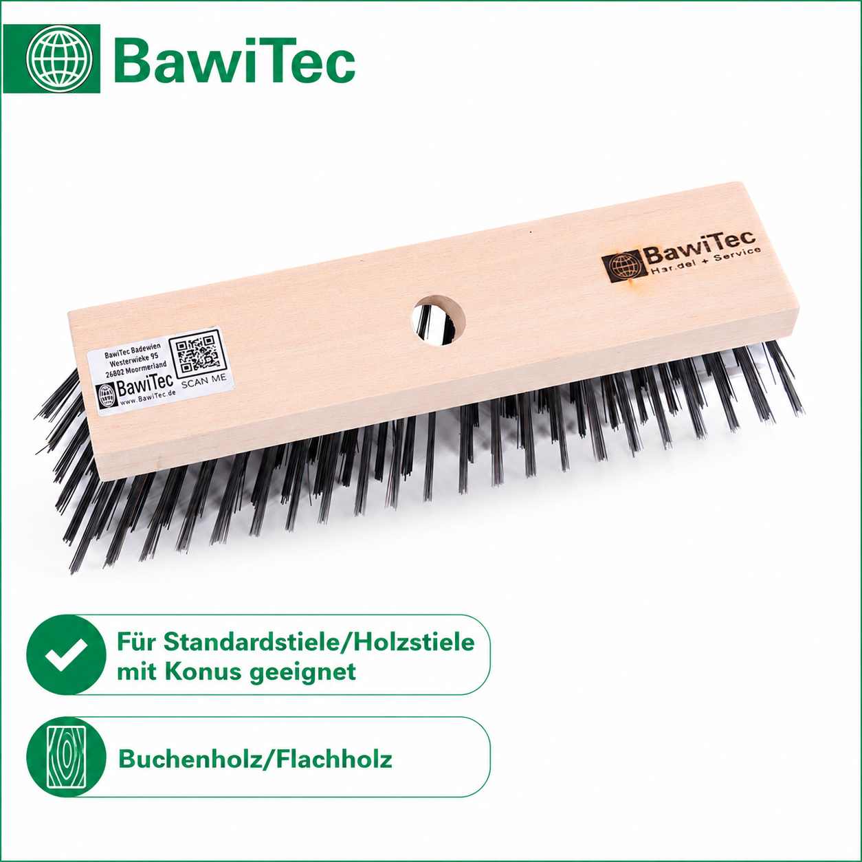 Steel wire broom 30cm with standard handle hole wire broom scratch broom garden broom without handle