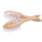 Pack of 2 pointed handle brushes, cleaning brushes, 265 mm, ppn bristles, white, scrubbing brushes