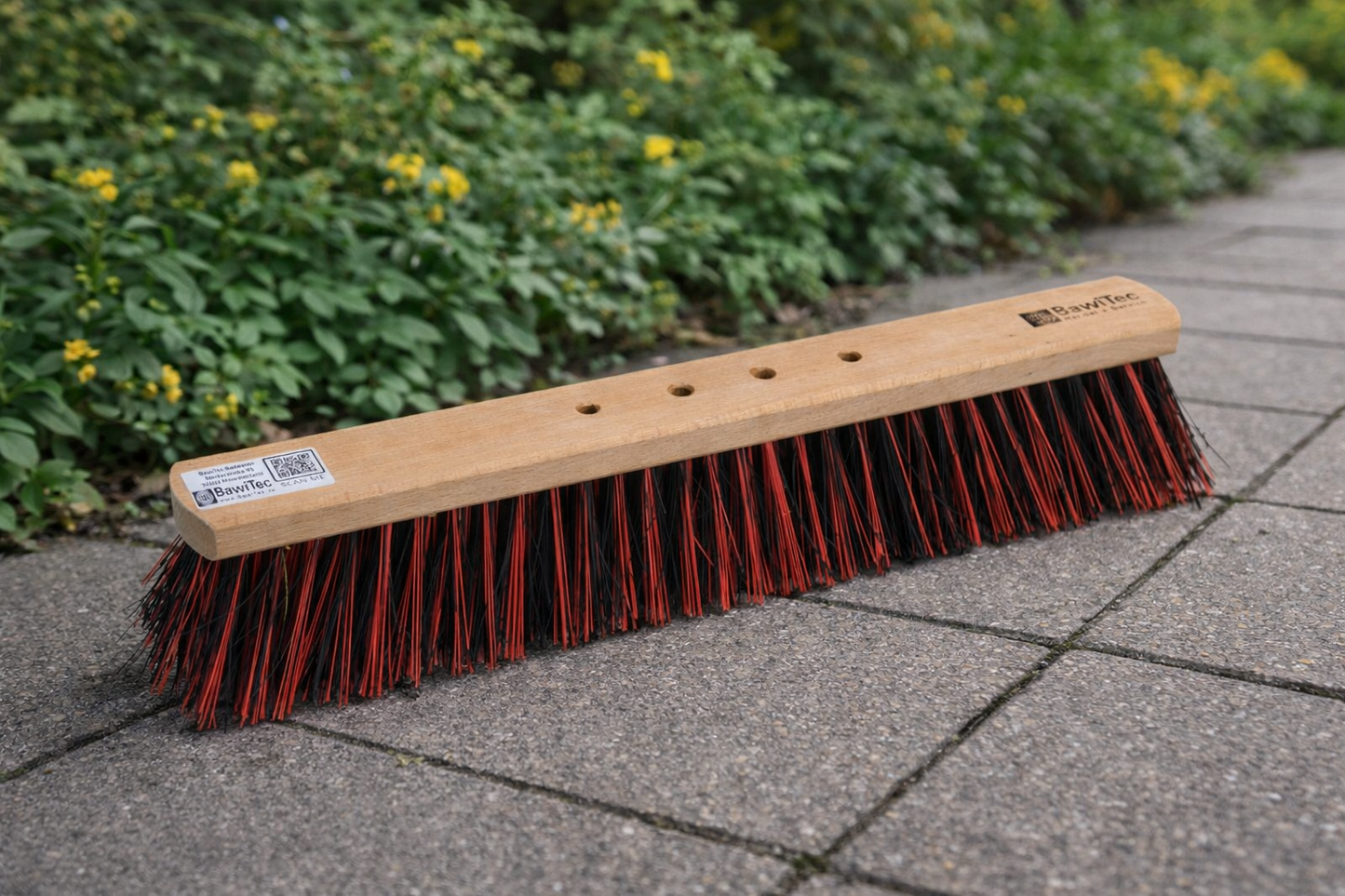 Professional street broom ArengaMix bristles with 4-hole change system sweeping broom broom without handle