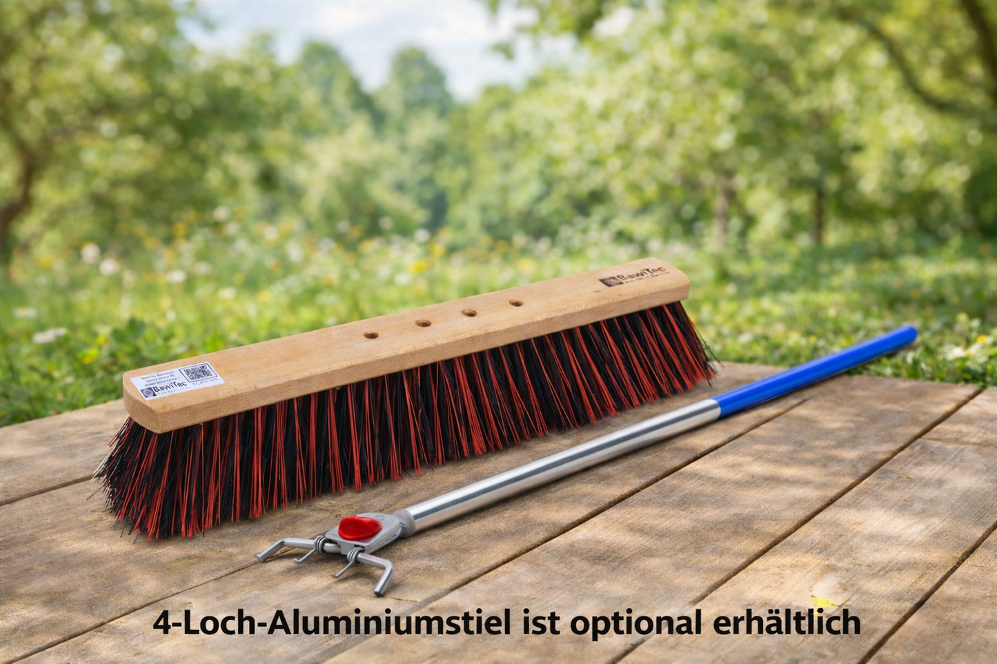 Professional street broom ArengaMix bristles with 4-hole change system sweeping broom broom without handle