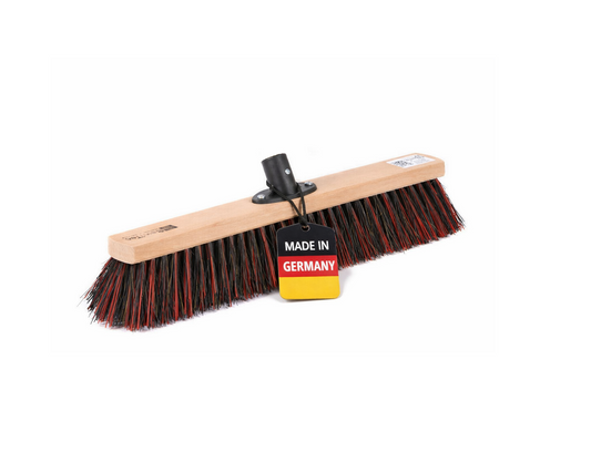 Professional street broom ArengaMix bristles with plastic handle holder for coarse and fine dirt