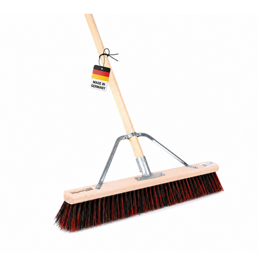 Professioneller Kehrbesen ArengaMix mit Stielstabilisator und Holzstiel Stiel Borsten-Mix