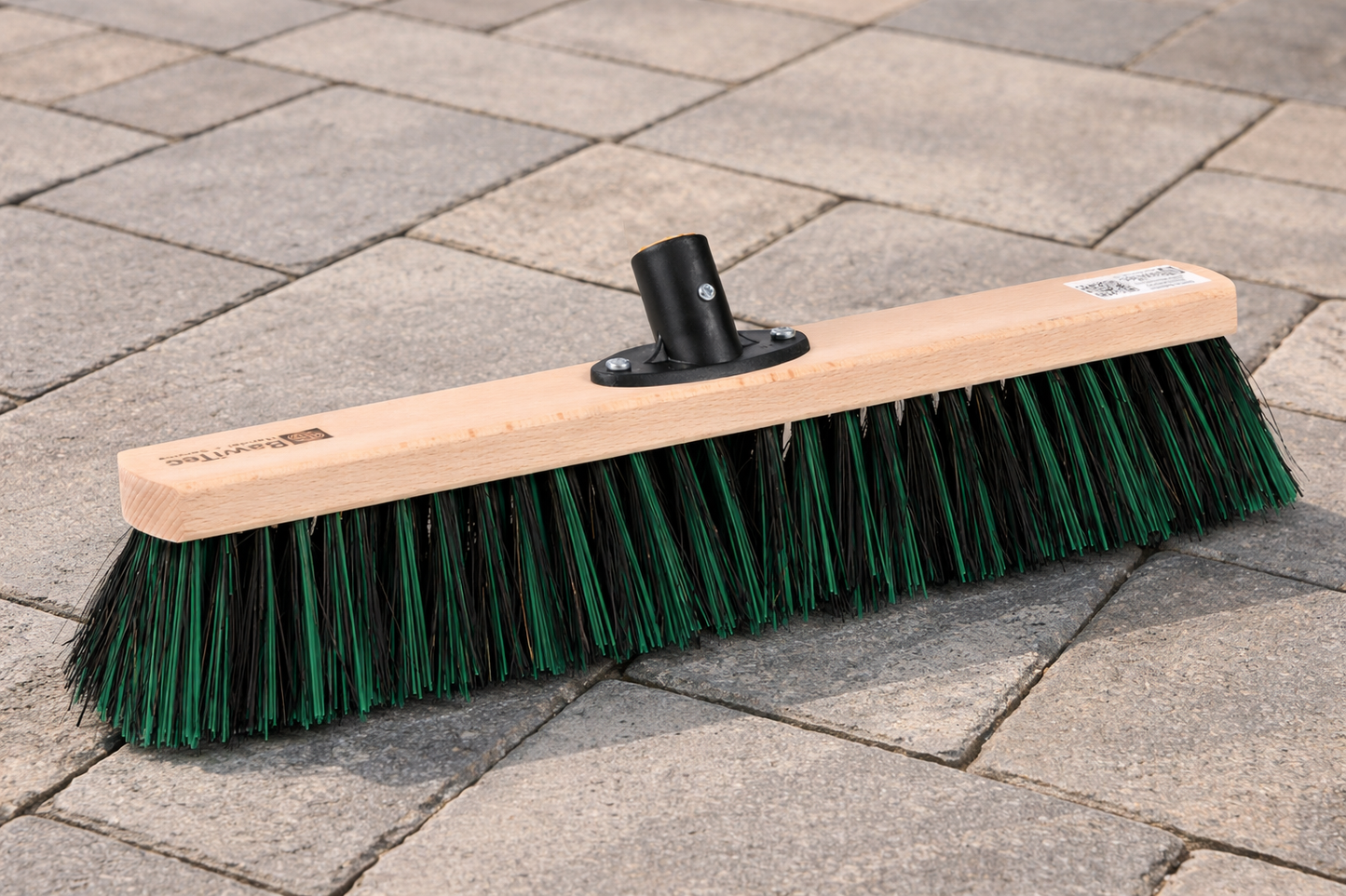 Profi Straßenbesen BawiMix-Borsten Mischung mit Universal-Kunststoffhalter Besen ohne Stiel Kehrbesen