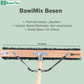 Special broom BawiMix bristles with handle stabilizer and wooden handle/handle sweeping broom for coarse and fine dirt