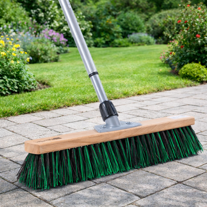 Hochwertiger Allroundbesen mit BawiMix-Borsten Besen mit Teleskopstiel stufenlos verstellbar Straßenbesen Gartenbesen