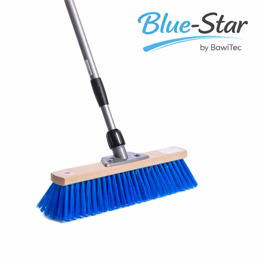 "Blue-Star" Straßenbesen Set verschiedene Varianten Besen Handfeger Kehrschaufel mit Stiel