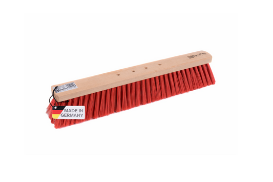 Professional street broom Elaston bristles red with 4-hole change system Broom without handle Scrub broom