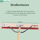 Stabiler Straßenbesen Elaston-Borsten in rot mit Stielstabilisator und Holzstiel Stiel Besen