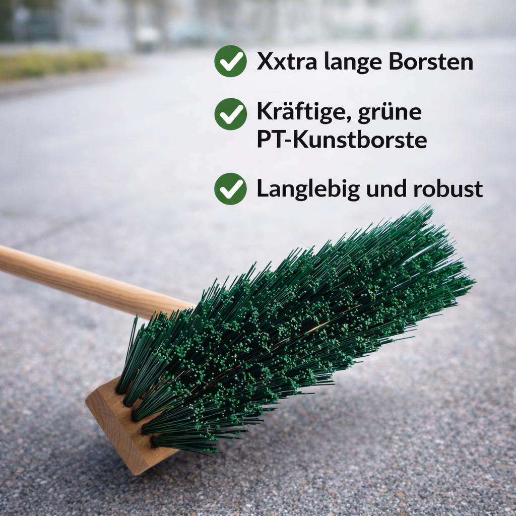 Robuster Straßenbesen Stall- und Gartenbesen extra lange PT-Borsten Besen