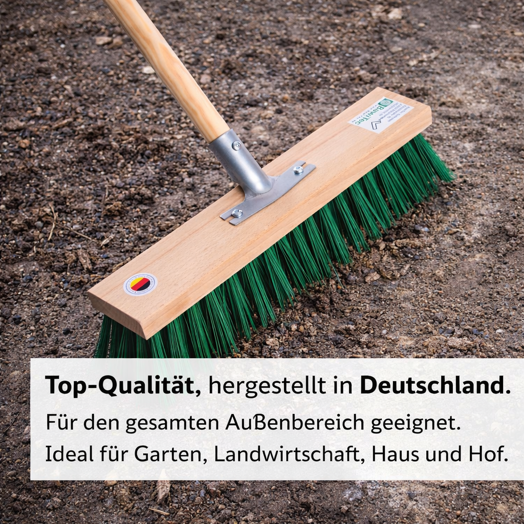 Robuster Straßenbesen Stall- und Gartenbesen extra lange PT-Borsten Besen