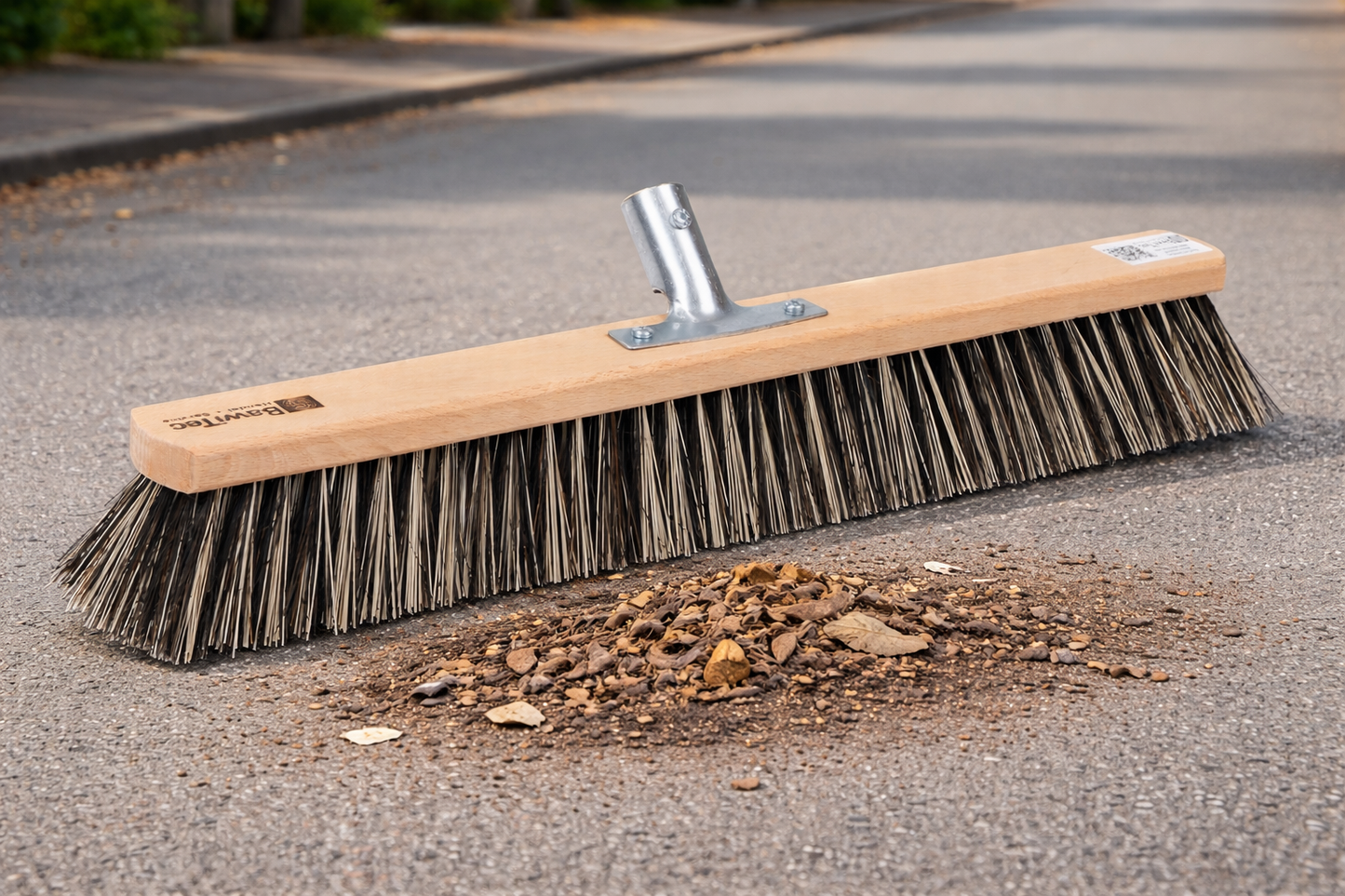 Spezial Kehrbesen OssiBlitz mit Metallhalter schwerer Straßenbesen ohne Stiel Borsten-Mix