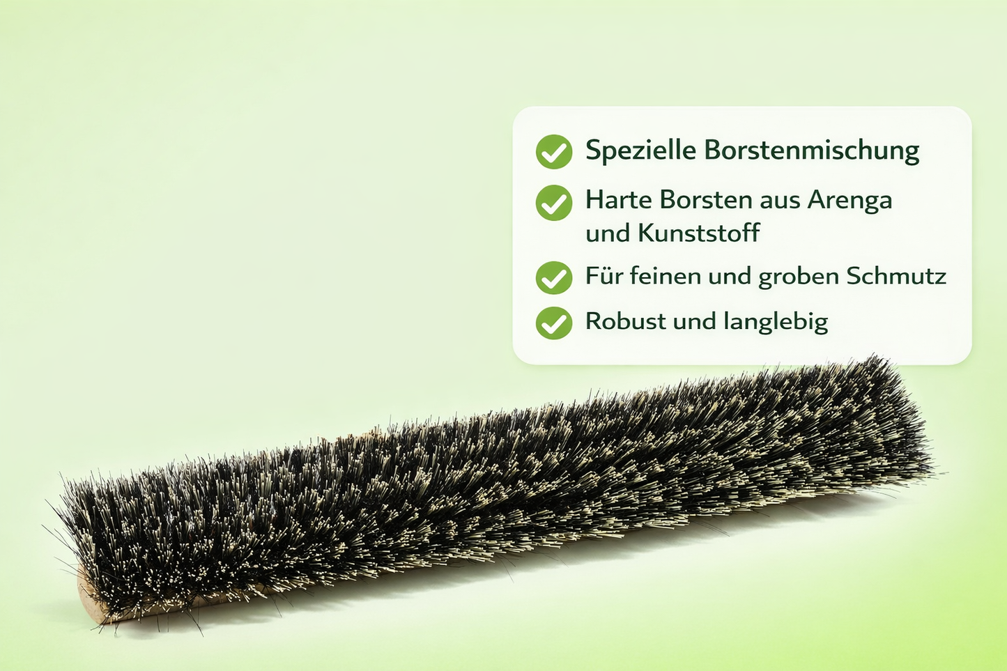 Spezial Kehrbesen OssiBlitz mit Metallhalter schwerer Straßenbesen ohne Stiel Borsten-Mix