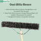 Special broom OssiBlitz broom with handle stabilizer and wooden handle Professional broom heavy duty version