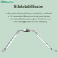 Special broom OssiBlitz broom with handle stabilizer and wooden handle Professional broom heavy duty version