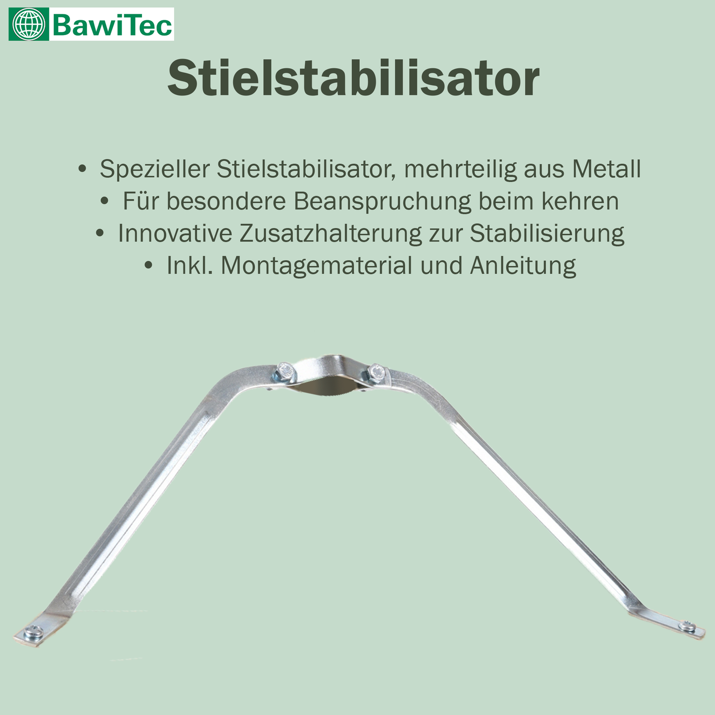 Special broom OssiBlitz broom with handle stabilizer and wooden handle Professional broom heavy duty version